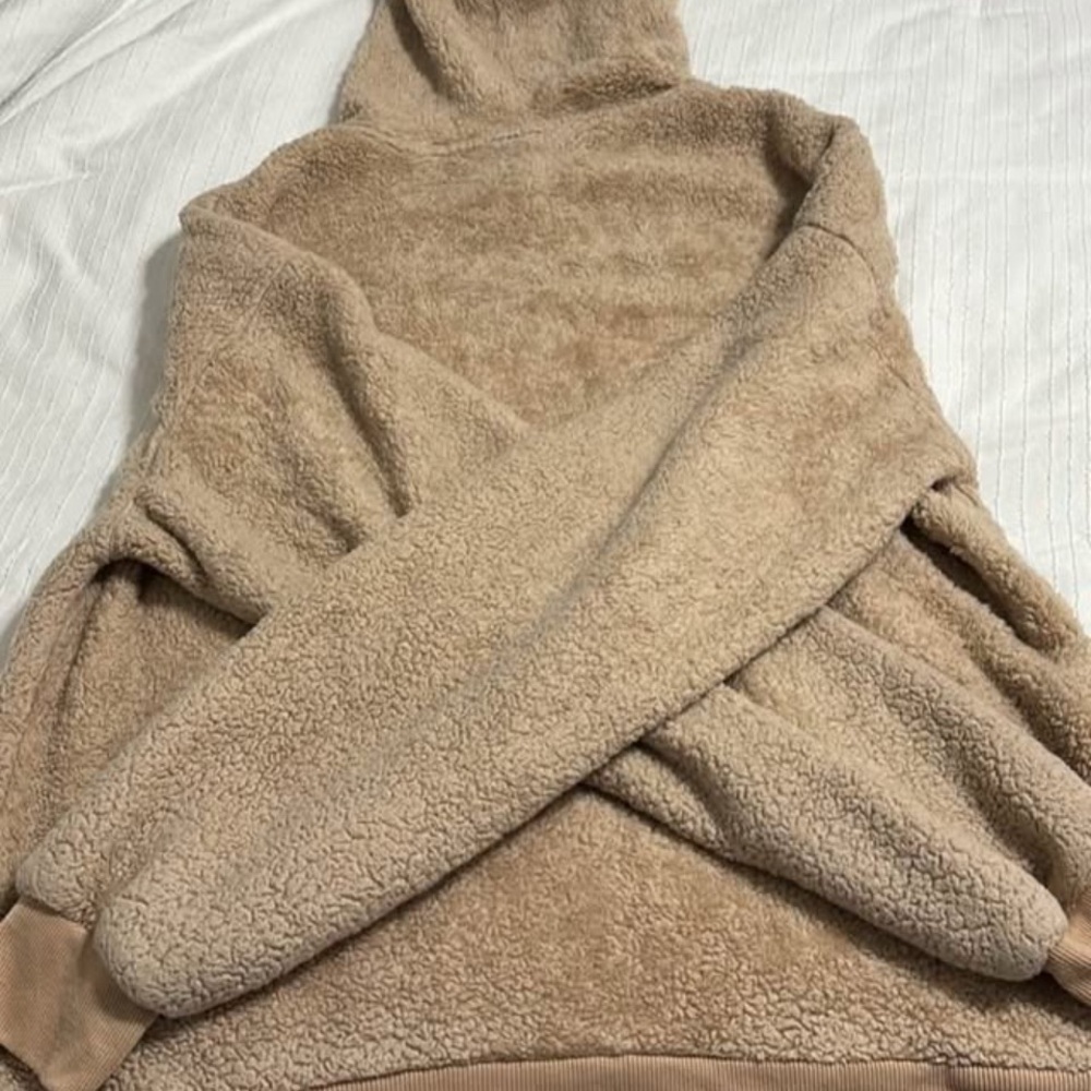 Cozy Tan Sherpa Hoodie
